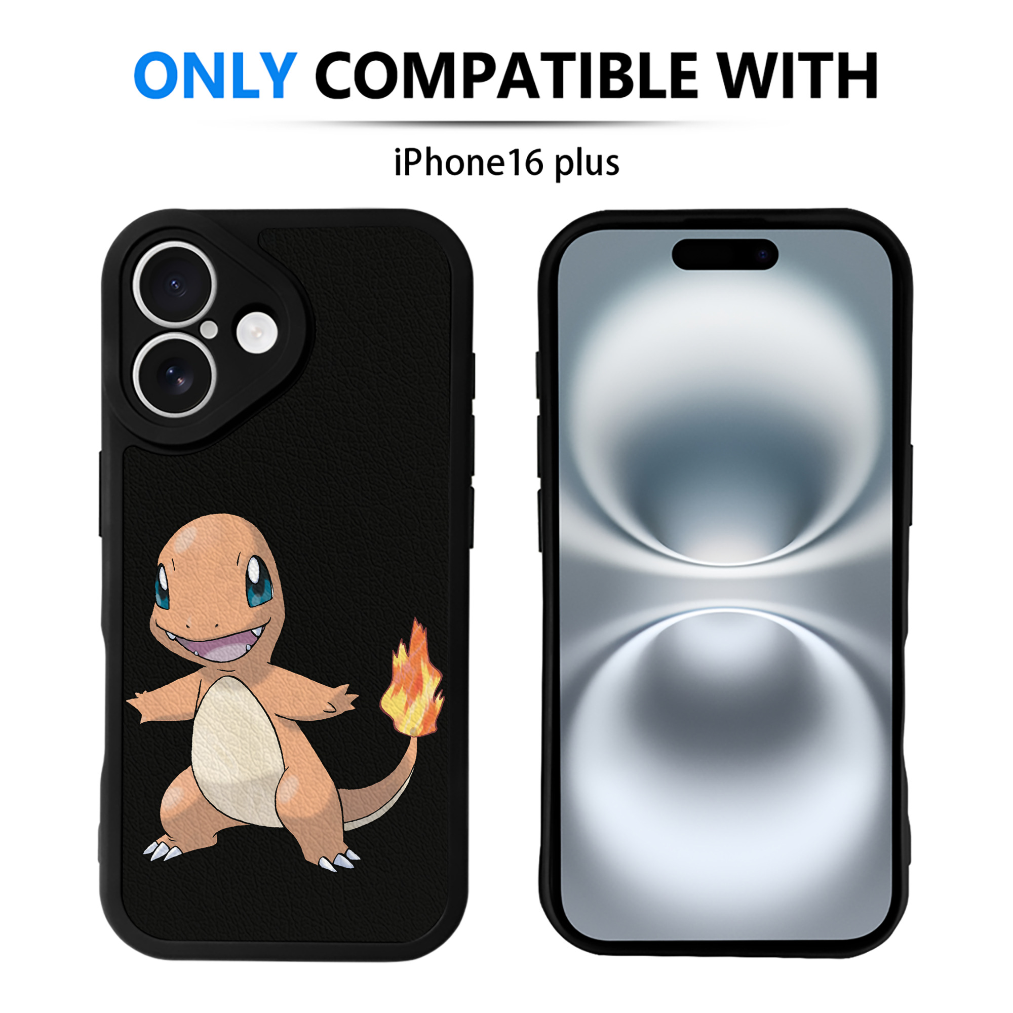 （画像用） ポケットモンスター Pokémon 【iPhone 16シリーズ対応】シリコンスマホケース（レザー調） 材質：シリコン